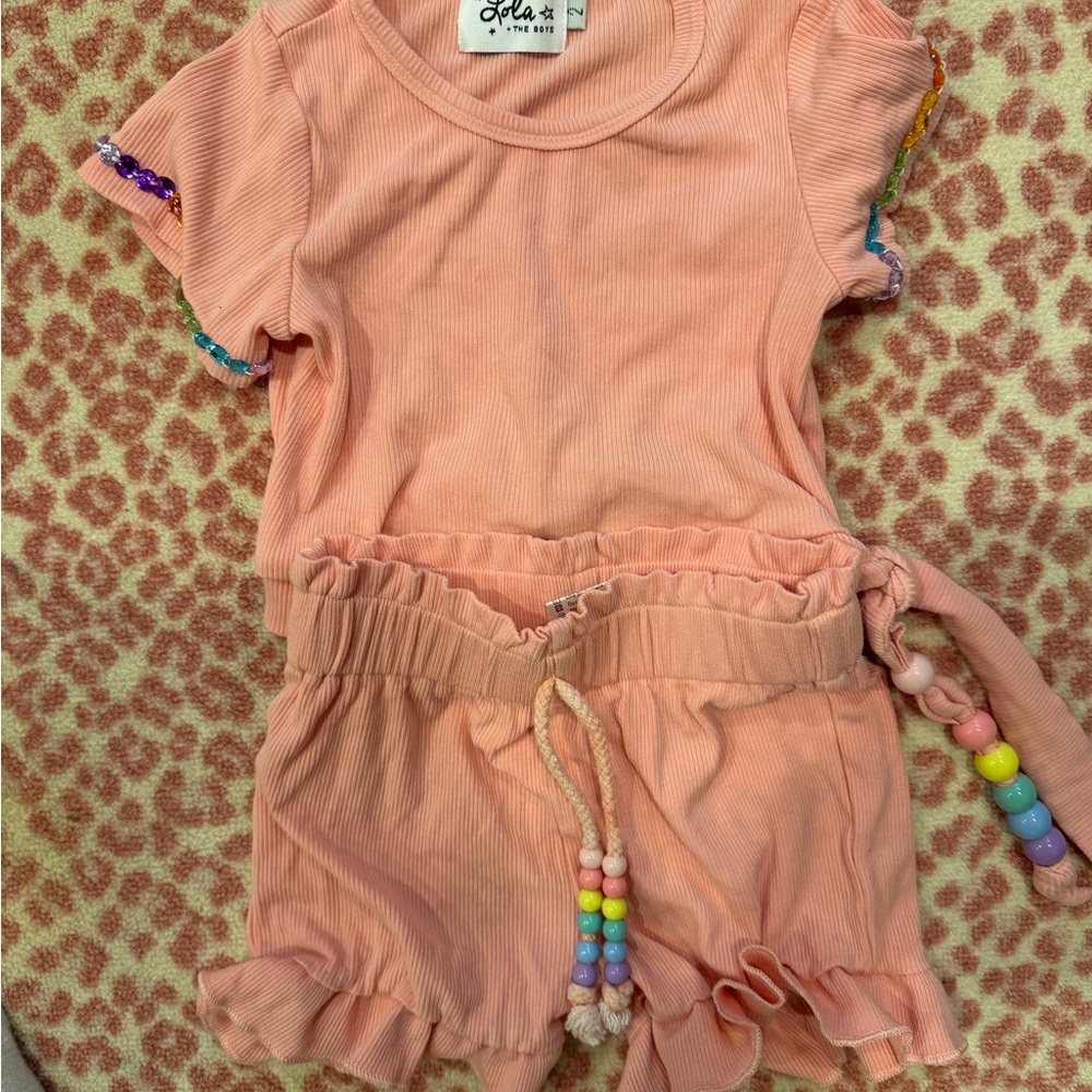 Lola + the boys short set size 2